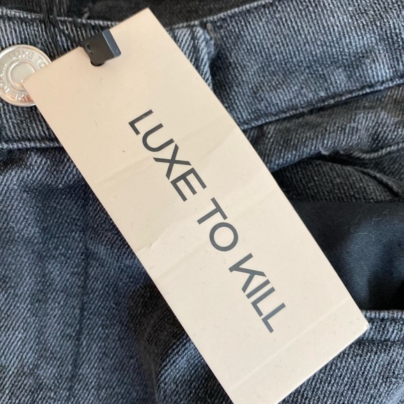 LUXE TO KILL Black Denim Cargo Pants - Picture 8 of 10